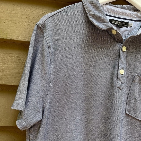 BANANA Republic Mens Blue Performance Polo Large - Picture 3 of 16
